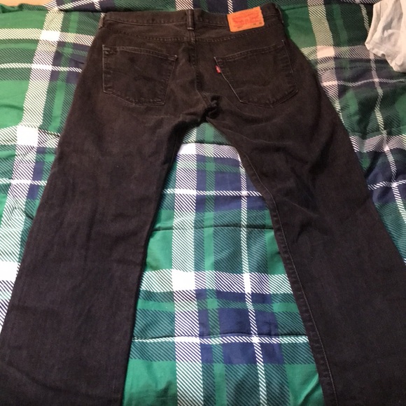 Levi’s 501 Button Fly Black Jeans Men 32x32 - Picture 4 of 6